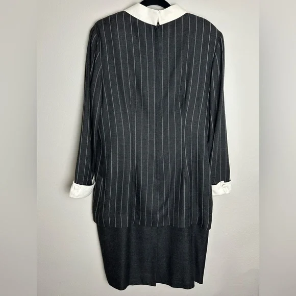 Vintage Talbots Career Dress Working Girl Wednesday Adams Costume Size 12 - Picture 6 of 14